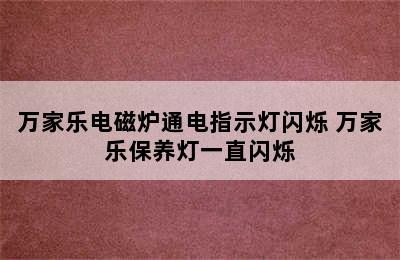 万家乐电磁炉通电指示灯闪烁 万家乐保养灯一直闪烁